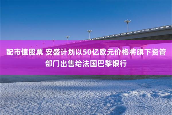 配市值股票 安盛计划以50亿欧元价格将旗下资管部门出售给法国巴黎银行