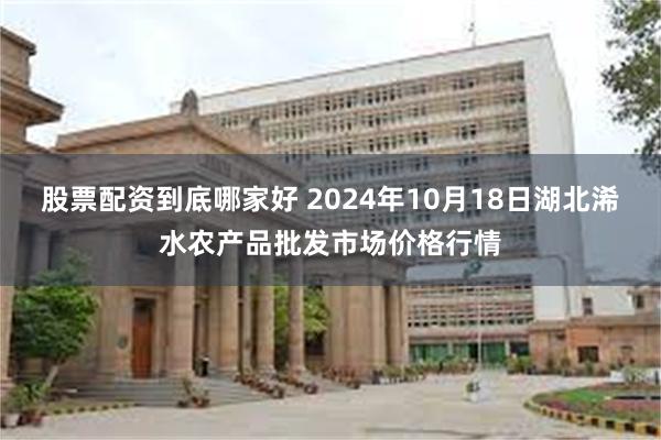 股票配资到底哪家好 2024年10月18日湖北浠水农产品批发市场价格行情