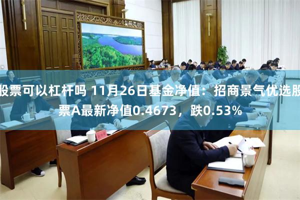 股票可以杠杆吗 11月26日基金净值：招商景气优选股票A最新净值0.4673，跌0.53%